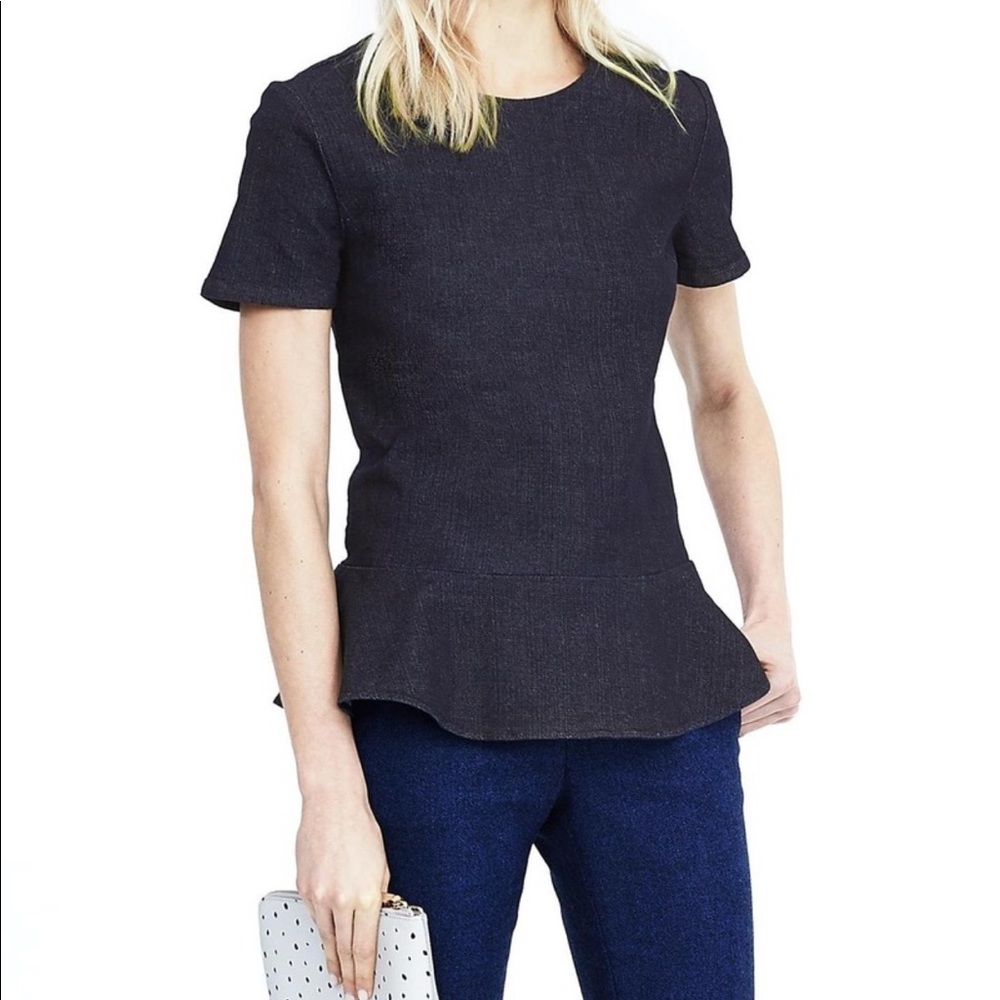 Banana republic denim peplum small